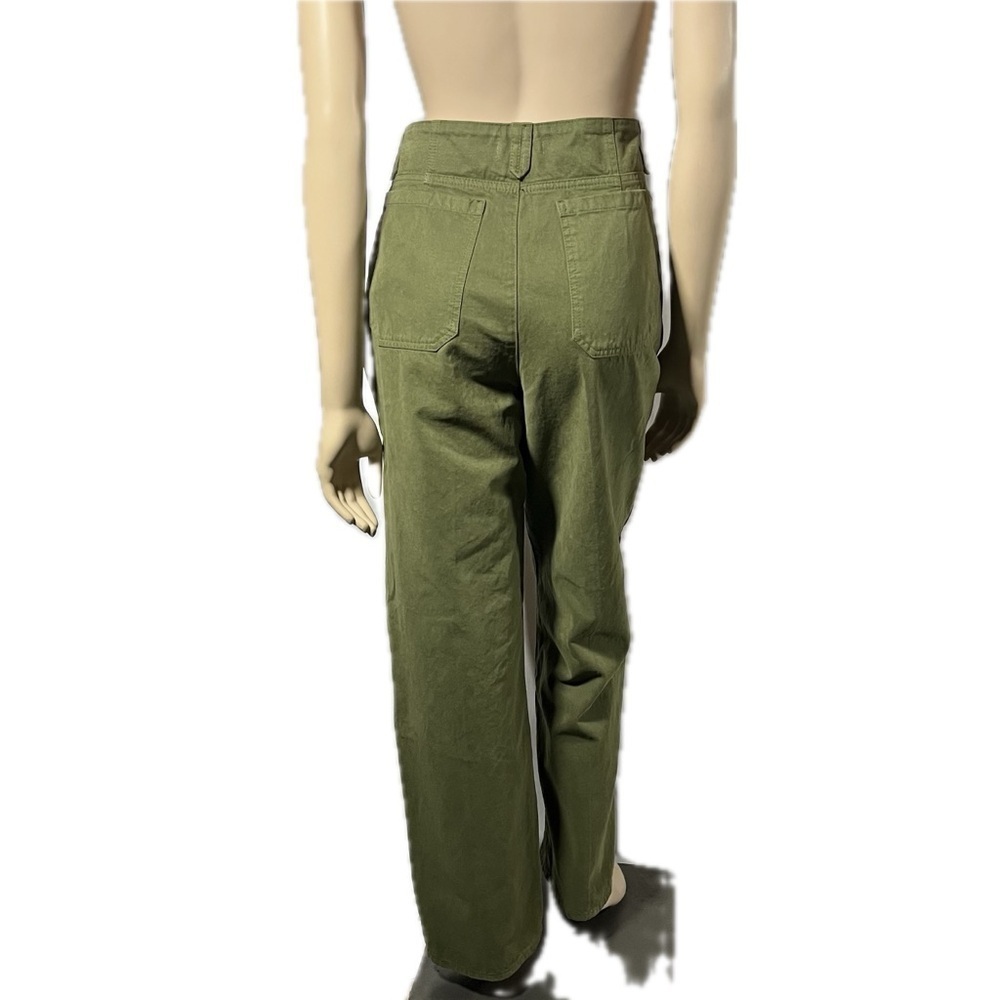 NWT Sandro Sahara Army Green Twill Trouser pants - Picture 6 of 13